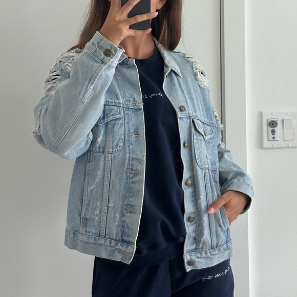 Ripped Denim Jacket - Picture 1 of 4
